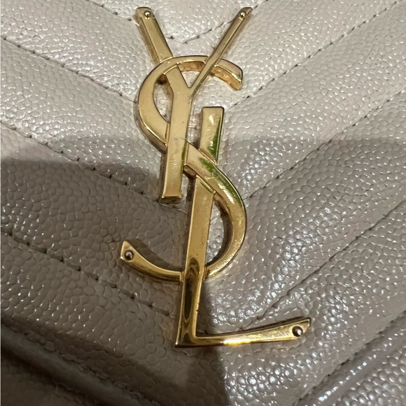YSL cassandre flap large wallet on chain beige - Picture 7 of 16